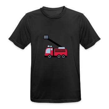 Fire engine - Men's Breathable T-Shirt - black - Front - AI Model Male 178 light (178cm)
