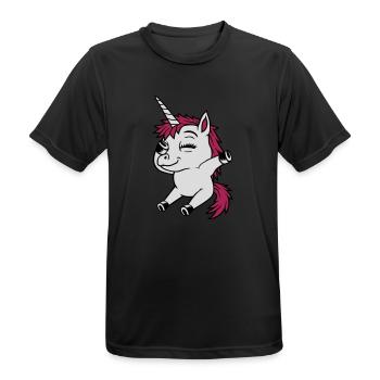 Dabbing Dancing Unicorn Party - Men's Breathable T-Shirt - black - Front - AI Model Male 178 light (178cm)