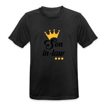 Son in law Schwiegersohn Beau Frere Beau-Frère - Men's Breathable T-Shirt - black - Front - AI Model Male 178 light (178cm)