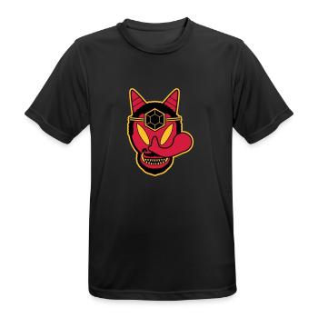 Tengukuroeil - Männer T-Shirt atmungsaktiv - Schwarz - Vorne - AI Model Male 178 light (178cm)