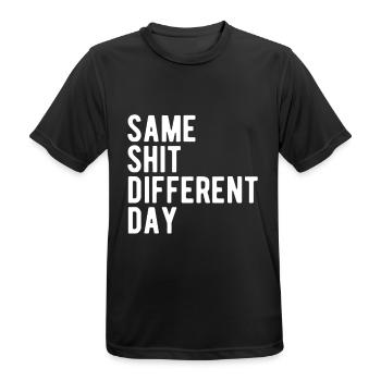 Same Shit - Different Day - Men's Breathable T-Shirt - black - Front - AI Model Male 178 light (178cm)