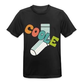 Chaussette cool - design motivant amusant - T-shirt respirant Homme - noir - Devant - AI Model Male 178 light (178cm)