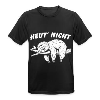 Süßes schläfriges Faultier - heute nicht - Männer T-Shirt atmungsaktiv - Schwarz - Vorne - AI Model Male 178 light (178cm)