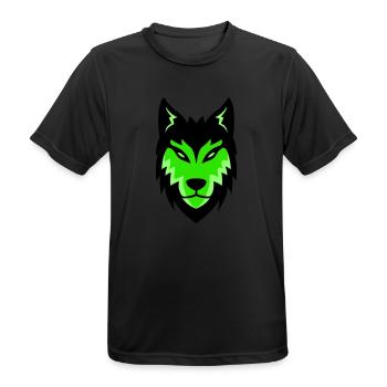 wolf - Männer T-Shirt atmungsaktiv - Schwarz - Vorne - AI Model Male 178 light (178cm)