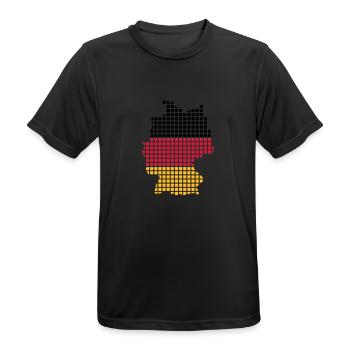 Germany - Men's Breathable T-Shirt - black - Front - AI Model Male 178 light (178cm)