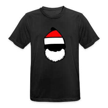 Christmas Hat Santa Claus Christmas Vector - Men's Breathable T-Shirt - black - Front - AI Model Male 178 light (178cm)