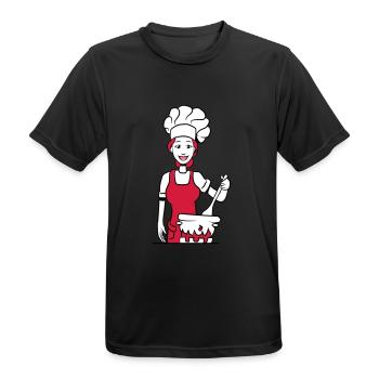 Cook cook - Men's Breathable T-Shirt - black - Front - AI Model Male 178 light (178cm)