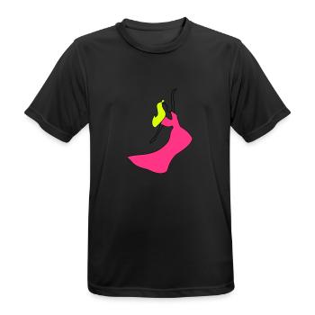 Princess / Dancer - Customizable Motif Colors - Men's Breathable T-Shirt - black - Front - AI Model Male 178 light (178cm)