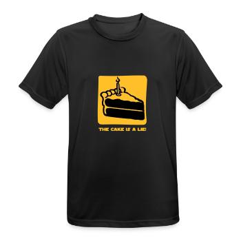 The Cake is a Lie - T-shirt respirant Homme - noir - Devant - AI Model Male 178 light (178cm)