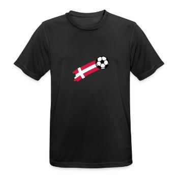 daenemark fussballflagge - T-shirt respirant Homme - noir - Devant - AI Model Male 178 light (178cm)
