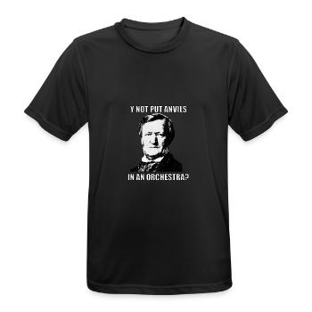 Musique Classique Wagner "Put Anclils" - T-shirt respirant Homme - noir - Devant - AI Model Male 178 light (178cm)