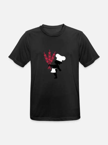Cupido Koch Shashlik - Männer T-Shirt atmungsaktiv - Schwarz