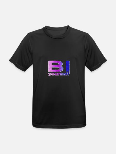 BI yourself - Männer T-Shirt atmungsaktiv - Schwarz