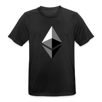 ETH éther Etherium - T-shirt respirant Homme - noir - Devant - AI Model Male 178 light (178cm)