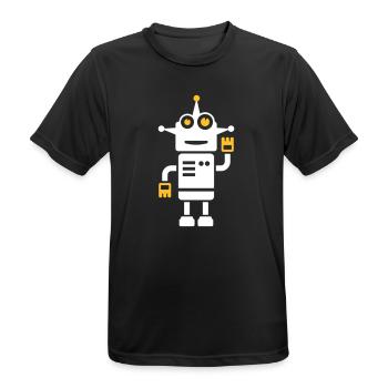 Roboter Geschenk - Männer T-Shirt atmungsaktiv - Schwarz - Vorne - AI Model Male 178 light (178cm)