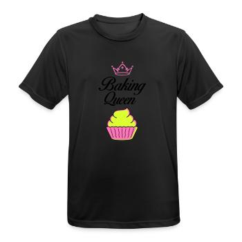 baking queen - Männer T-Shirt atmungsaktiv - Schwarz - Vorne - AI Model Male 178 light (178cm)