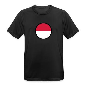 Sous le signe de l'Indonésie - T-shirt respirant Homme - noir - Devant - AI Model Male 178 light (178cm)