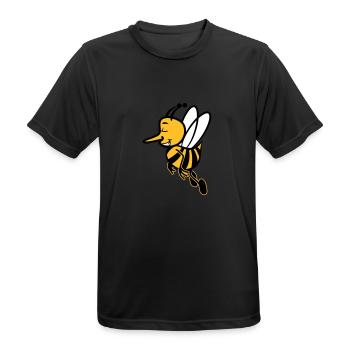 Biene fliegen süss - Männer T-Shirt atmungsaktiv - Schwarz - Vorne - AI Model Male 178 light (178cm)