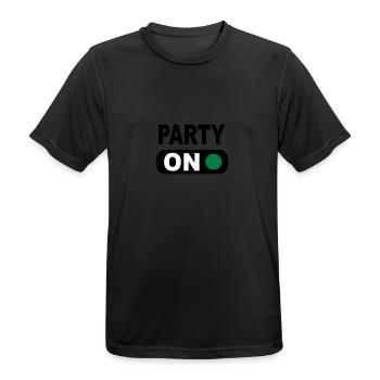 party - T-shirt respirant Homme - noir - Devant - AI Model Male 178 light (178cm)