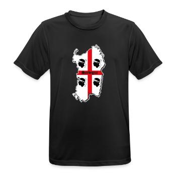 Saradinien - T-shirt respirant Homme - noir - Devant - AI Model Male 178 light (178cm)
