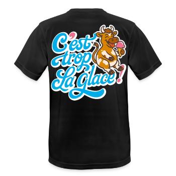 C'est trop la glace ! - T-shirt respirant Homme - noir - Dos - AI Model Male 178 light (178cm)