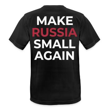Macht Russland wieder klein - Männer T-Shirt atmungsaktiv - Schwarz - Hinten - AI Model Male 178 light (178cm)