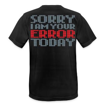 Error - Men's Breathable T-Shirt - black - Back - AI Model Male 178 light (178cm)