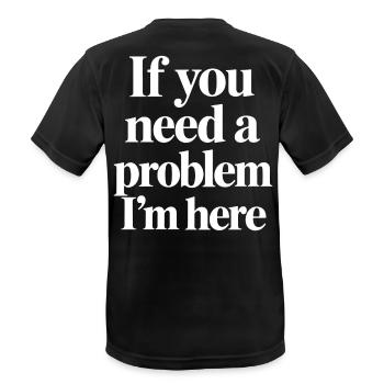 Lustiger Statement Spruch - Männer T-Shirt atmungsaktiv - Schwarz - Hinten - AI Model Male 178 light (178cm)