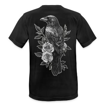 Corbeau - T-shirt respirant Homme - noir - Dos - AI Model Male 178 light (178cm)