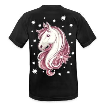 Horse with stars - Men's Breathable T-Shirt - black - Back - AI Model Male 178 light (178cm)
