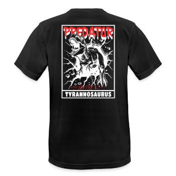Predator - Tyrannosaurus Rex - Männer T-Shirt atmungsaktiv - Schwarz - Hinten - AI Model Male 178 light (178cm)