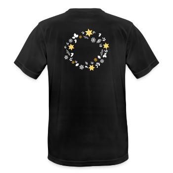 Stars and more | Symbols-Frame Christmas - Men's Breathable T-Shirt - black - Back - AI Model Male 178 light (178cm)