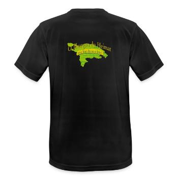 o Thurgau du Heimat | Ostschweiz - Männer T-Shirt atmungsaktiv - Schwarz - Hinten - AI Model Male 178 light (178cm)
