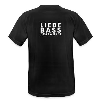 SCHRÜCKTIVAL - Männer T-Shirt atmungsaktiv - Schwarz - Hinten - AI Model Male 178 light (178cm)