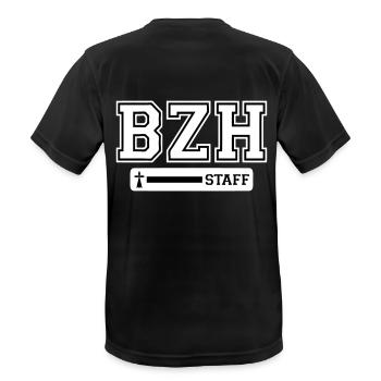 breizh staff logo - T-shirt respirant Homme - noir - Dos - AI Model Male 178 light (178cm)