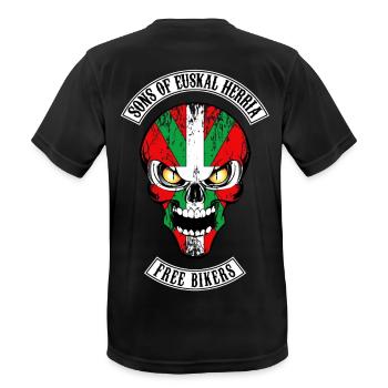 sons of euskal herria - Men's Breathable T-Shirt - black - Back - AI Model Male 178 light (178cm)