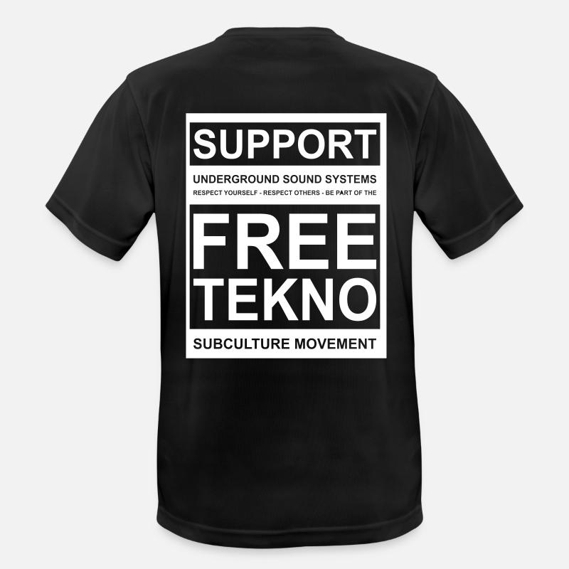 014 support free tekno - Men's Breathable T-Shirt - black