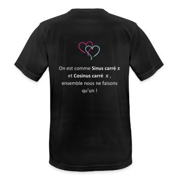 Romantic Maths - T-shirt respirant Homme - noir - Dos - AI Model Male 178 light (178cm)