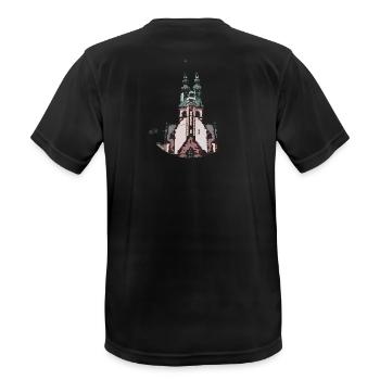 1908 Friedenskirche Kassel - Männer T-Shirt atmungsaktiv - Schwarz - Hinten - AI Model Male 178 light (178cm)