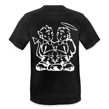 Ange ou Démon - T-shirt respirant Homme - noir - Dos - AI Model Male 178 light (178cm)