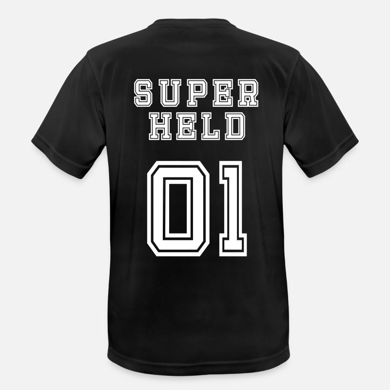 Superheld - Männer T-Shirt atmungsaktiv - Schwarz