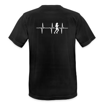Heartbeat Running - T-shirt respirant Homme - noir - Dos - AI Model Male 178 light (178cm)