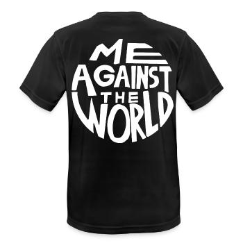 Moi contre le monde - T-shirt respirant Homme - noir - Dos - AI Model Male 178 light (178cm)