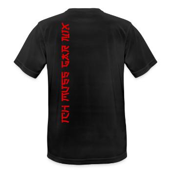 Ich muss garnix - Männer T-Shirt atmungsaktiv - Schwarz - Hinten - AI Model Male 178 light (178cm)