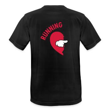 Running Partner (Part 1) - Männer T-Shirt atmungsaktiv - Schwarz - Hinten - AI Model Male 178 light (178cm)