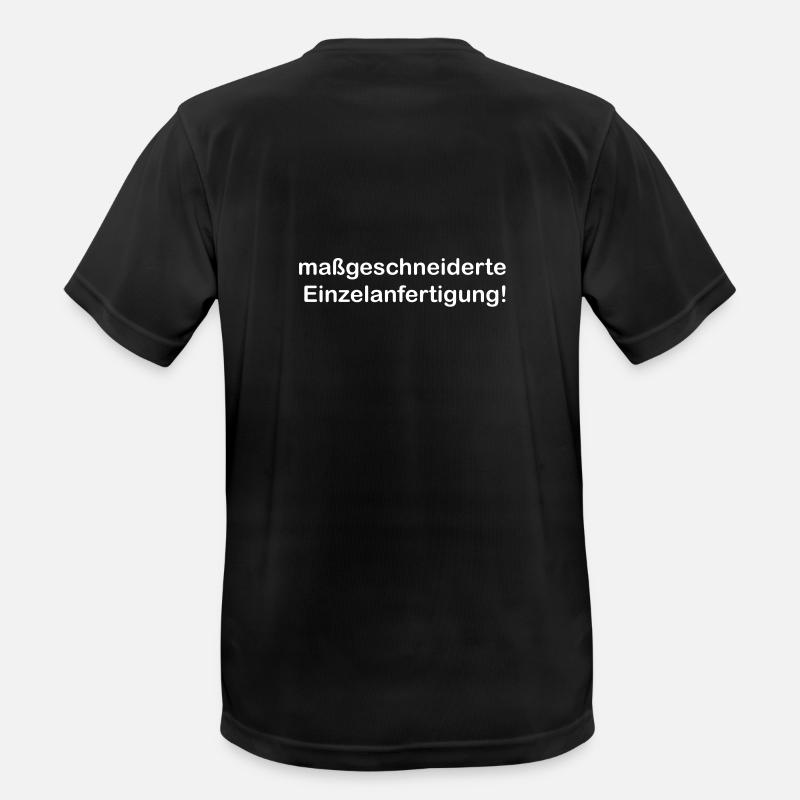 Maßgeschneiderte Einzelanfertigung lustig Spruch - Männer T-Shirt atmungsaktiv - Schwarz