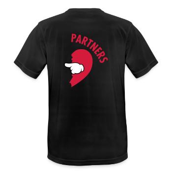 Running Partner (Part 2) - Männer T-Shirt atmungsaktiv - Schwarz - Hinten - AI Model Male 178 light (178cm)