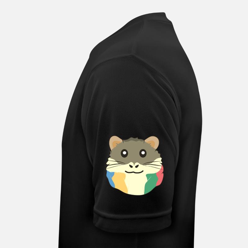 Ein süßes Cartoon-Tier mit einem mehrfarbigen Scha Männer T-Shirt atmungsaktiv