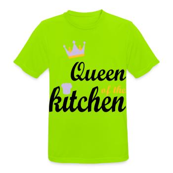 cuisine - T-shirt respirant Homme - vert néon - Devant - AI Model Male 185 dark (185cm)