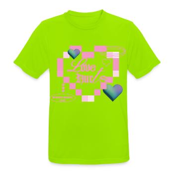 Love hurts - Men's Breathable T-Shirt - neon green - Front - AI Model Male 185 dark (185cm)